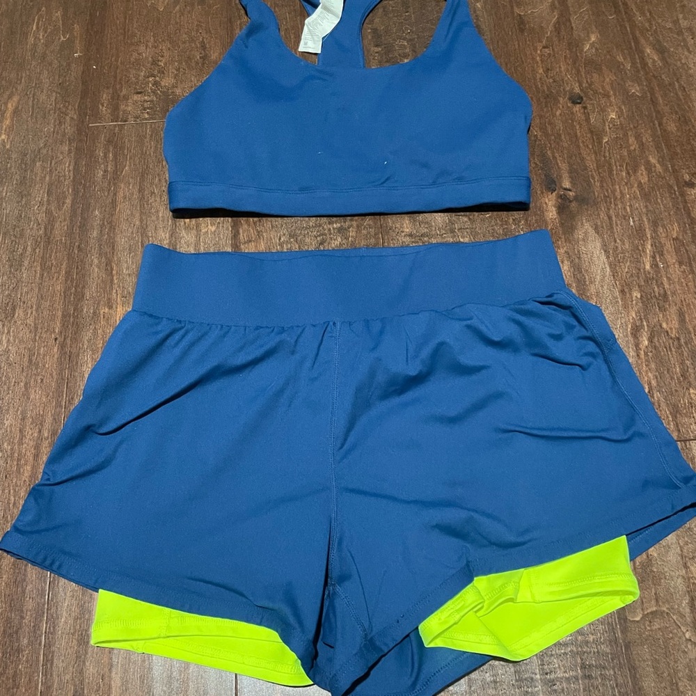 Fabletics Sports Bra & Shorts Set